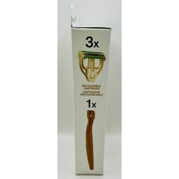 Schick Xtreme Bamboo Hybrid Razor Kit 1 Handle + 3 Cartridges 3 Flexible Blades - Picture 3 of 3